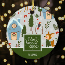 Laat het sneeuwkatje de groene kerst geven