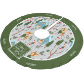 Laat het sneeuwkatje de groene kerst geven kerstboom rok (Gekanteld)