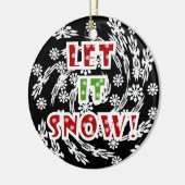 Laat het Sneeuwkeepomwille Ornament (Links)