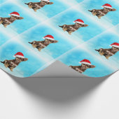 Laat het Sneeuwkerst Chihuahua Dog Wearing Pet Cadeaupapier (Hoek)
