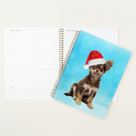 Laat het Sneeuwkerst Chihuahua Dog Wearing Pet Planner (Display)
