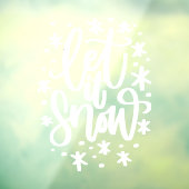 Laat het Sneeuwkerst, Winter Window Cling Raamsticker (Vel 3)