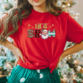 Laat het Sneeuwkerstman Vrouwen Kerstmis T-shirt