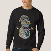 Laat het sneeuwkerstmis Schattigee kerstsneeuwman Trui (Voorkant)