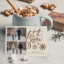 Laat het sneeuwkerstvakantie 2 fotokaart