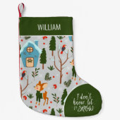 Laat het Sneeuwklop Reindeerpatroon met de naam Gr Kleine Kerstsok (Voorkant)