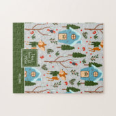 Laat het Sneeuwklop Reindeerpatroon met de naam Gr Legpuzzel (Horizontaal)