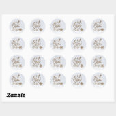 Laat het sneeuwkrakers ronde sticker (Vel)