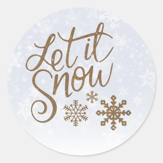 Laat het sneeuwkrakers ronde sticker (Voorkant)