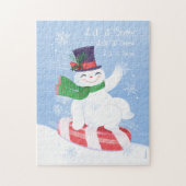 Laat het Sneeuwman en Pepermunt Legpuzzel (Verticaal)