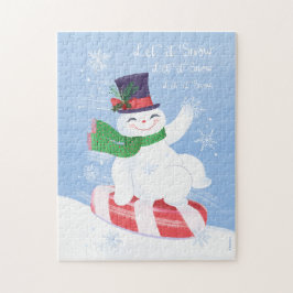 Laat het Sneeuwman en Pepermunt Legpuzzel