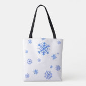Laat het Sneeuwman sneeuwen met Snowflakes Tote Bag (Achterkant)
