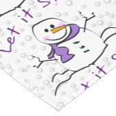 Laat het Sneeuwman Table Runner Sneeuwen Korte Tafelloper (Hoek)
