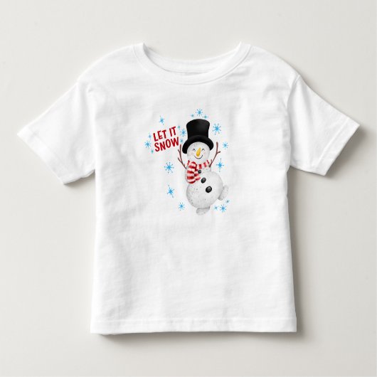 Laat het Sneeuwman Toddler T-shirt sneden (Voorkant)