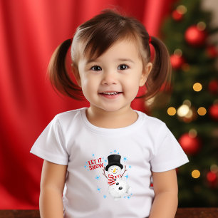 Laat het Sneeuwman Toddler T-shirt sneden