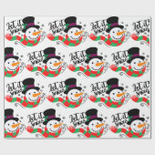 Laat het sneeuwnkerst cadeaupapier (Vlak)