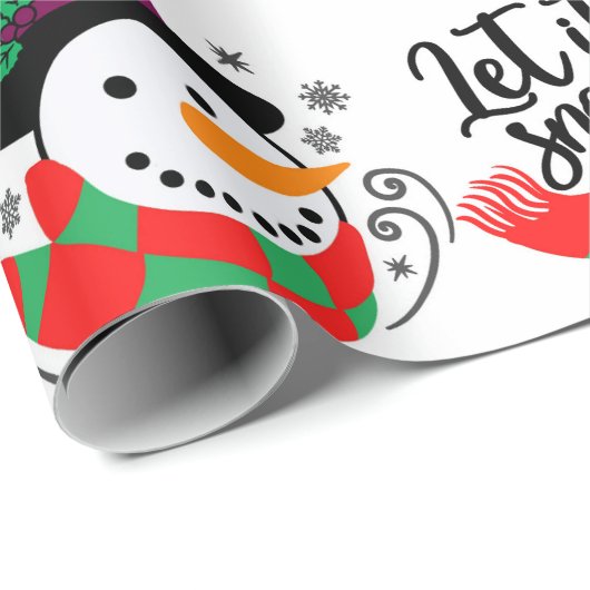 Laat het sneeuwnkerst cadeaupapier (Rol Hoek)