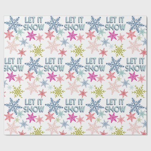 Laat het sneeuwpakpapier cadeaupapier (Vlak)