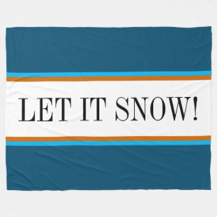 LAAT HET SNEEUWPLEZIER Elegante Blauwgroen Blauw W Fleece Deken