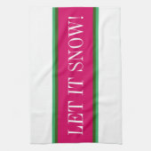 LAAT HET SNEEUWPLEZIER Helderroze Groen Witte Stre Theedoek (Verticaal)