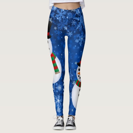 Laat het sneeuwpop Leggings kerstbroek (Voorkant)