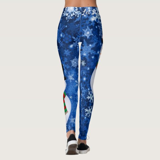 Laat het sneeuwpop Leggings kerstbroek (Achterkant)