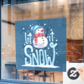 Laat het sneeuwpopelen raamsticker (Cafe Raam)