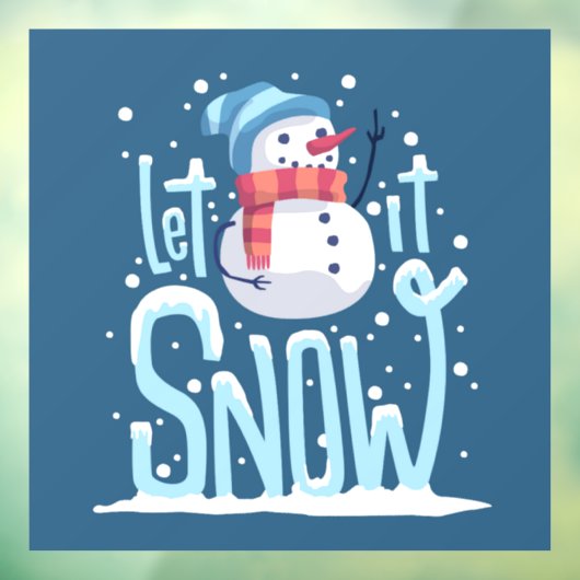 Laat het sneeuwpopelen raamsticker (Vel 3)