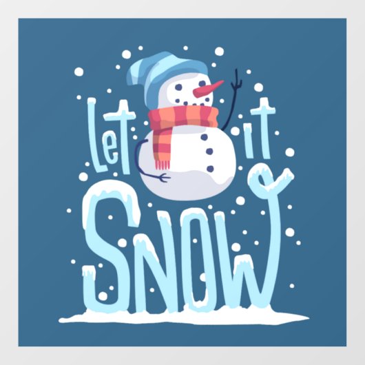 Laat het sneeuwpopelen raamsticker (Vel)