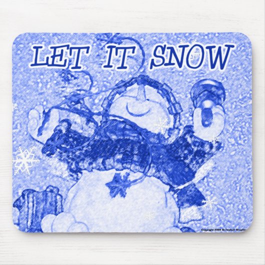 Laat het sneeuwpopje muismat (Voorkant)