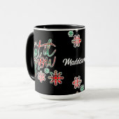 Laat het sneeuwpopkerst mok (Voorkant links)