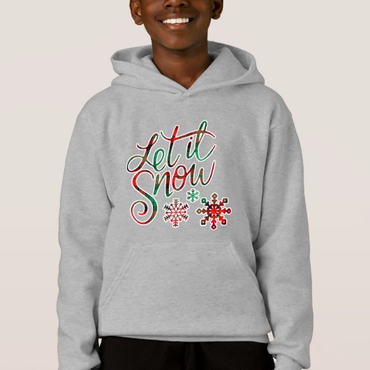 Laat het sneeuwpoppen's hoodie (Voorkant)