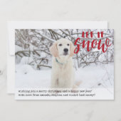 Laat het Sneeuwrode hand met volledige platte foto Feestdagenkaart (Voorkant)