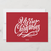 Laat het Sneeuwrode hand met volledige platte foto Feestdagenkaart (Achterkant)