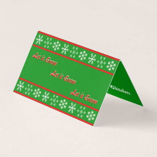 Laat het sneeuwrode Kaart (Voorkant)