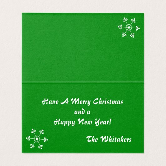 Laat het sneeuwrode Kaart (Binnenkant ongevouwen)