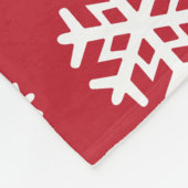 Laat het Sneeuwrood en wit Snowflake Patroon Sneeu Fleece Deken (Hoek)