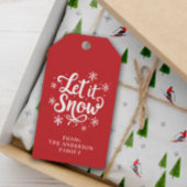 Laat het Sneeuwrood gepersonaliseerd Cadeaulabel
