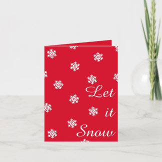 Laat het sneeuwrood kerst Kaart witte sneeuwvlokke