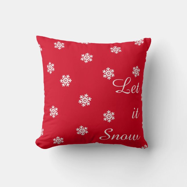 Laat het sneeuwrood kerst witte sneeuwvlokken kussen (Voorkant)