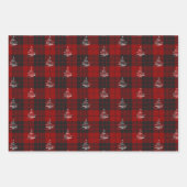 Laat het Sneeuwrood Plaid Vrolijk Kerstcitaat Cade Inpakpapier Vel (Voorkant 2)