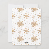 Laat het Sneeuwrood Sneeuw Wereldbol Kerstkaart (Achterkant)