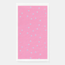 Laat het sneeuwroze wintersneeuwvlokken zijn servet