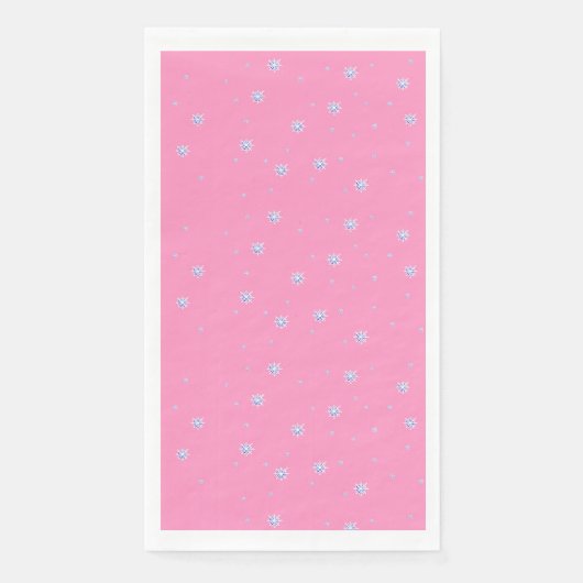 Laat het sneeuwroze wintersneeuwvlokken zijn servet (Voorkant)