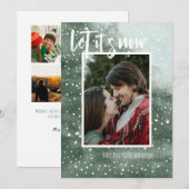 Laat het sneeuwschilderen Achtergrond Fotovakantie Feestdagenkaart (Voorkant / Achterkant)