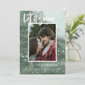 Laat het sneeuwschilderen Achtergrond Fotovakantie Feestdagenkaart (Staand voorkant)