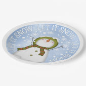 Laat het Sneeuwse Borden van het Papier Sneeuwen Papieren Bordje (Gekanteld)