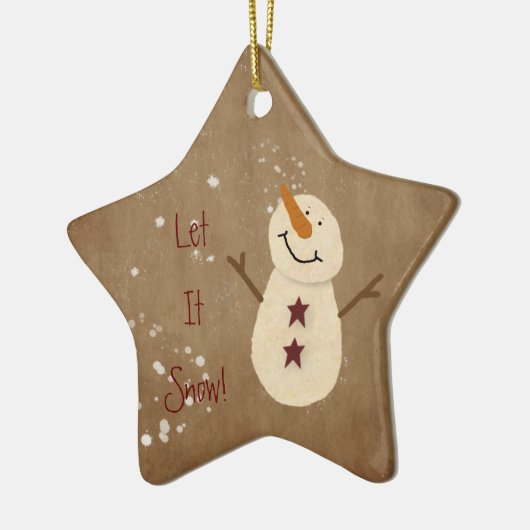 Laat het sneeuwsierlijk zijn keramisch ornament (Links)