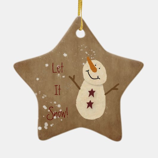 Laat het sneeuwsierlijk zijn keramisch ornament (Achterkant)