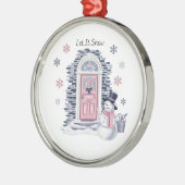 Laat het sneeuwsierlijk zijn metalen ornament (Links)